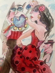 Flamenco z kotem/ Oryginał